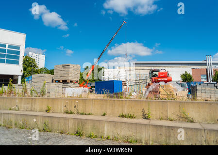 Bremen-Vegesack, Bremen, Deutschland - Juli 17, 2019 Wiederaufbau des ehemaligen Einkaufszentrum Haven Höövt in Bremen Vegesack Stockfoto