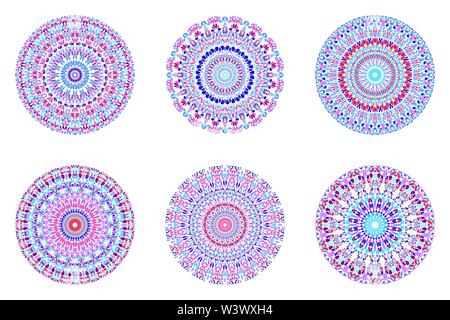 Runde runde Stein ornament Mandala - ornamental verzierten geometrischer Vektor designs Elemente Stock Vektor