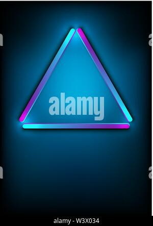 Neon abstrakte leuchtenden Rahmen. Vintage Electric Symbol. Design Element für Ihre Anzeige, Zeichen, Poster, Banner. Vector Illustration Stock Vektor