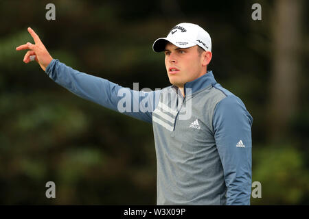 England's Thomas Thurloway T-Stücken aus dem 5. Tag eines der Open Championship 2019 im Royal Portrush Golf Club. Stockfoto