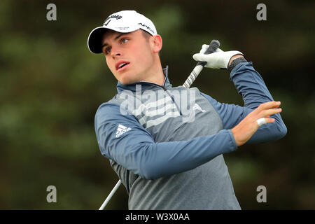 England's Thomas Thurloway T-Stücken aus dem 5. Tag eines der Open Championship 2019 im Royal Portrush Golf Club. Stockfoto