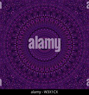 Purple abstract nahtlos gebogene Dreieck Mosaik Kaleidoskop mandala Tapete Muster - Geometrische vector hintergrund abbildung Stock Vektor