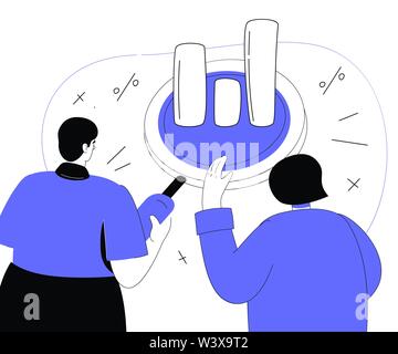 Datenanalyse - flaches design Stil bunte Illustration Stock Vektor