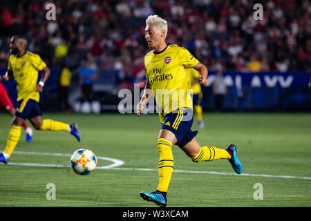 Los Angeles, USA. 17. Juli, 2019. Mesut Ozil (10) sporting neue Arsenal entfernt Jersey gegen Bayern München in der internationalen Champions Cup. Credit: Ben Nichols/Alamy leben Nachrichten Stockfoto