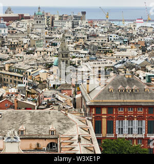 Panoramablick auf die Stadt Genua, Italien Stockfoto