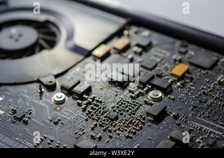 Close up Notebook Computer Platine Stockfoto