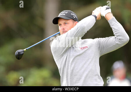 Den Schweden Henrik Stenson T-Stücken aus dem 5. Tag eines der Open Championship 2019 im Royal Portrush Golf Club. Stockfoto