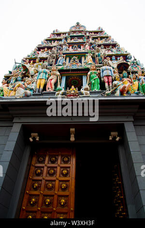 Sri Mariamman Tempel - Singapur Stockfoto