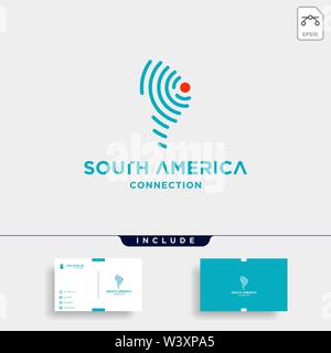 Südamerika signal Logo Design Vector internet wifi Symbol Abbildung Stock Vektor