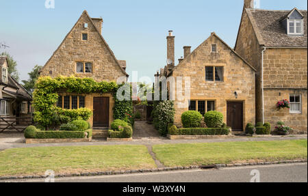 Malerischen Cotswold Stone Cottages in Broadway in Worcestershire Stockfoto