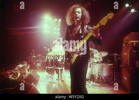 DEEP PURPLE UK Rock Gruppe mit Jon Lord, Roger Glover, Ian Gillan, Ritchie Blackmore, Ian Paice am Long Beach Arena am 15. April 1973 in Long Beach, Kalifornien. Foto: Jeffrey Mayer Stockfoto