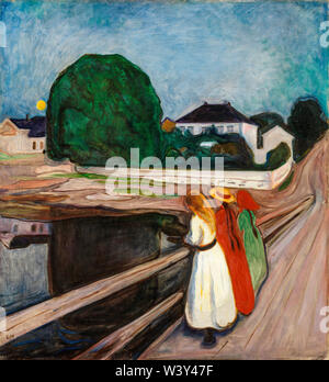 Edvard Munch, Mädchen auf der Brücke, Gemälde, um 1901 Stockfoto