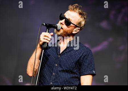 Die Nationalen führt live auf der Bühne während der britischen Sommer am Hyde Park am 13. Juli 2019 in London, England Stockfoto