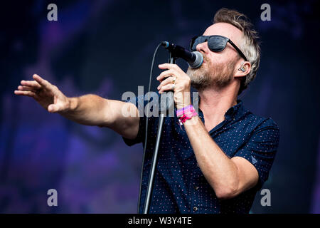 Die Nationalen führt live auf der Bühne während der britischen Sommer am Hyde Park am 13. Juli 2019 in London, England Stockfoto