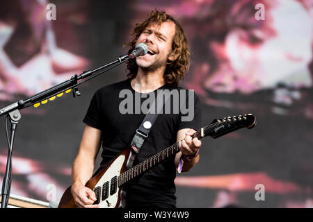 Die Nationalen führt live auf der Bühne während der britischen Sommer am Hyde Park am 13. Juli 2019 in London, England Stockfoto