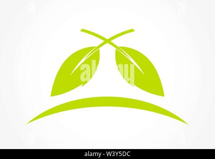 Grüne Blätter logo Konzept. Vector Illustration. Stock Vektor