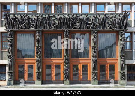 Das slowenische Parlament Gebäude Gebäude der Nationalversammlung Šubičeva ulica Trg Republike Platz Ljubljana Slowenien EU Europa Stockfoto