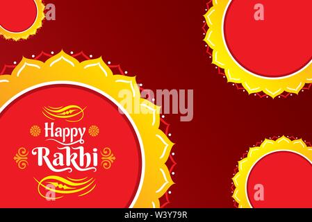 Rakhi, indische Bruder und Schwester festival Raksha Bandhan Konzept. Stock Vektor