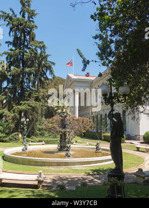 Imposante Sitz von Santiago des Nationalen Kongresses von Chile, im Zentrum von Santiago de Chile, die Hauptstadt und die grösste Stadt in Chile. Stockfoto