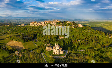 Italien, Toskana, Provinz Siena, Montepulciano und Heiligtum San Biagio Stockfoto