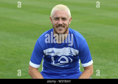 HARTLEPOOL, ENGLAND 13. Juli Liam Noble von Hartlepool United während der club Fotoshooting im Victoria Park, Hartlepool am Samstag, dem 13. Juli 2019 (Bild: Mark Fletcher | MI Nachrichten) Stockfoto