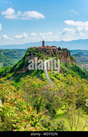 Blick auf Civita di Bagnoregio, Viterbo, Latium, Italien Stockfoto