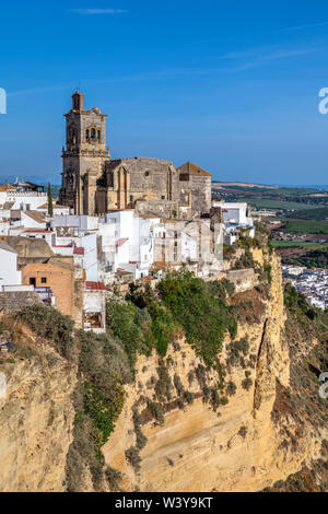 Iglesia de San Pedro Kirche, Arcos de la Frontera, Andalusien, Spanien Stockfoto