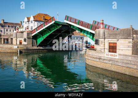 Stadt Brücke, Hafen, Dorchester, Dorset UK Stockfoto