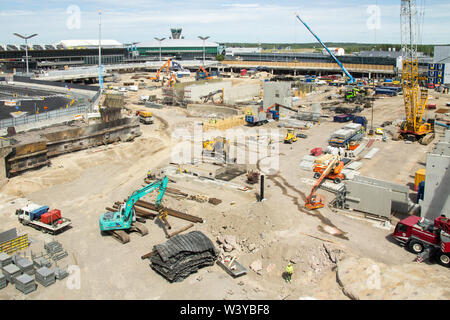 Vantaa, Finnland 12. Juni 2019 - Flughafen Helsinki-Vantaa expansion Baustelle Stockfoto