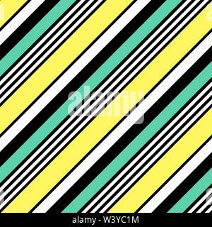 Diagonale Streifen Muster, geometrisch einfachen Hintergrund. Gelb, Grün, Weiß und Schwarz nahtlose Hintergrund. Die eleganten und luxuriösen Stil Abbildung EPS Stock Vektor