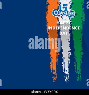 Vector Illustration des 15. August Indien Happy Independence Day Stock Vektor