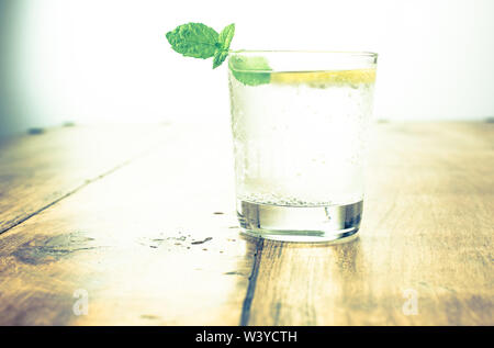 Sommer Erfrischungsgetränke. Citrus Limonade mit Minze Stockfoto