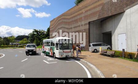 Aomori Bushaltestelle. Aomori City ist die Hauptstadt der Präfektur Aomori, in der Region Tohoku Japans Stockfoto