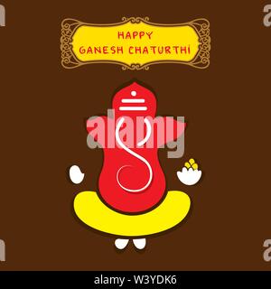 Kreative Ganesha chaturthi oder Idol ganesha Gruß design Stock Vektor