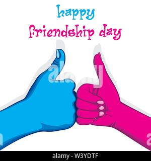 Glückliche Freundschaft Tag Plakat design Stock Vektor