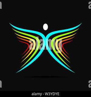 Abstract butterfly Design von bunten Pinselstrich Stock Vektor