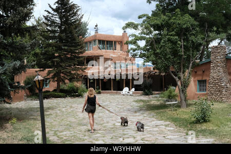 Mabel Dodge Luhan Haus in Taos, New Mexico Stockfoto