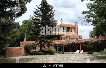 Mabel Dodge Luhan Haus in Taos, New Mexico Stockfoto