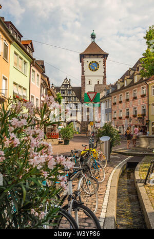 Die Straßen von Freiburg im Breisgau, Deutschland Stockfoto