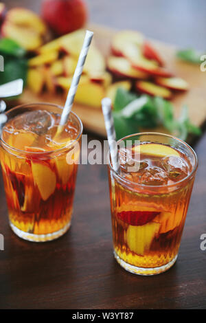 Eis Kaffee trinken Stockfoto