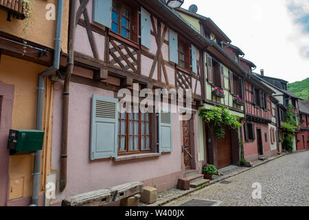 Schöne Aussicht von Keysersberg im Elsass Frankreich Stockfoto