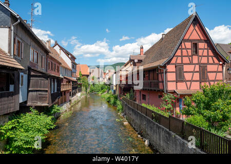 Schöne Aussicht von Keysersberg im Elsass Frankreich Stockfoto