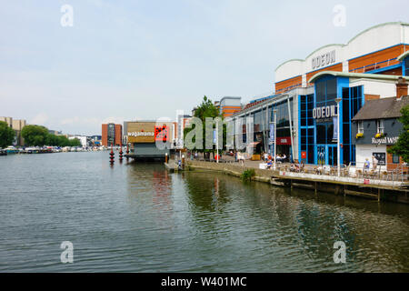 Kino Odeon und Wagamama Restaurant, Brayford Pool, Lincoln, Lincolnshire, England. Juli 2019 Stockfoto