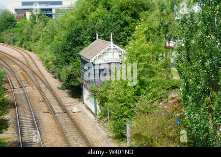 Dis - Osten Holmes Stellwerk, Lincoln, Lincolnshire, England. Juli 2019 Stockfoto