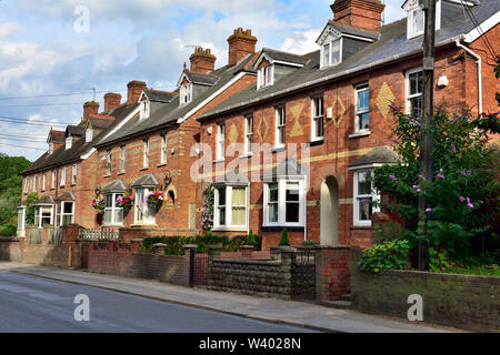 Terrasse des Viktorianischen Backstein Haus in der Stadt Wantage, Oxfordshire, UK Stockfoto