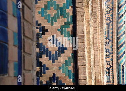 Blaue Kacheln Samarkand Stockfoto