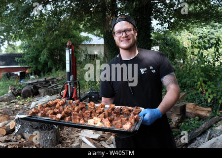 Bristol Gärten & Grill in Bristol, VA Stockfoto