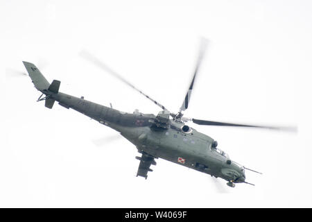 Sowjetische, polnische Streitkräfte Kampfhubschraubers Mi-24D Hind in Gdynia, Polen. 13. Juli 2019 © wojciech Strozyk/Alamy Stock Foto Stockfoto