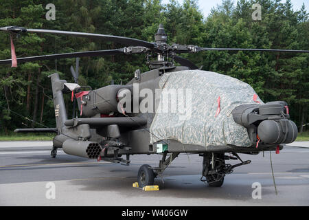 Kampfhubschrauber Boeing AH 64 Apache in Gdynia, Polen. 13. Juli 2019 © wojciech Strozyk/Alamy Stock Foto Stockfoto