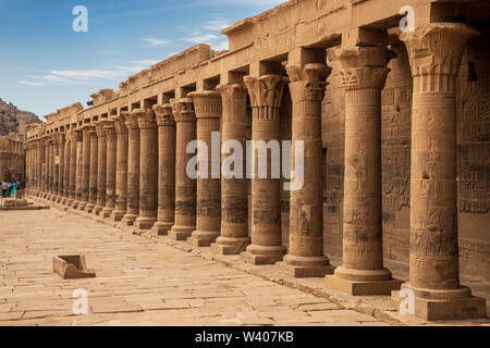 Tempel der Isis auf Philae Stockfoto